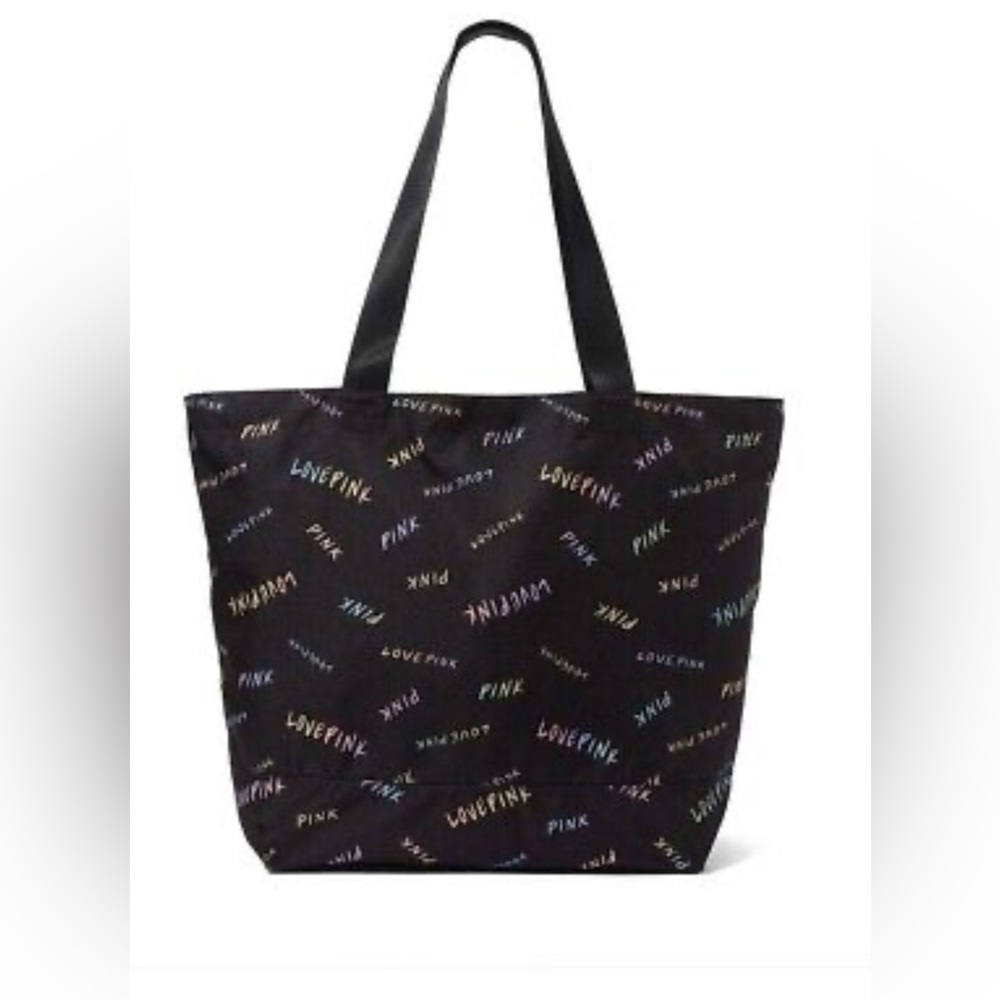 Victoria's Secret Pink Logo Love Pink Weekender Tote Bag NWT full Zipper Top